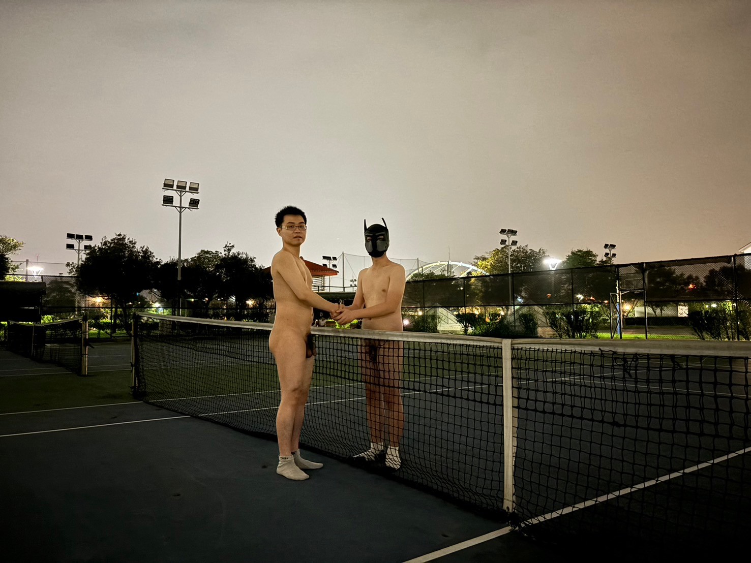 Nude Nocturne at the Net